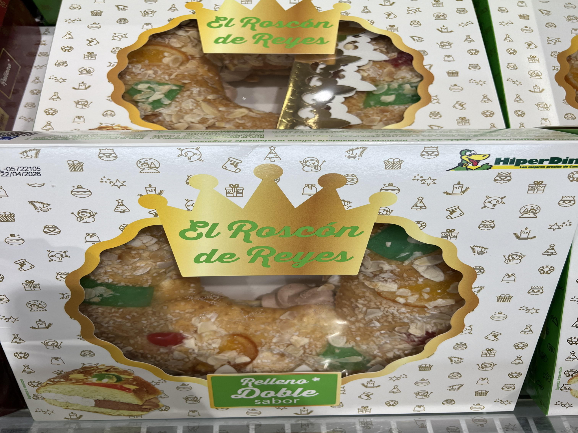 Roscón de Reyes de Hiper Dino.
