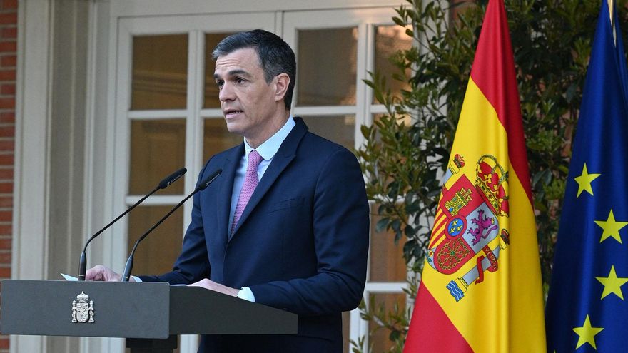 Pedro Sánchez, este lunes, en la Moncloa.