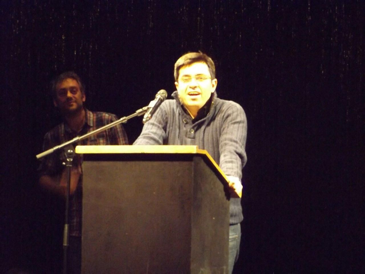 Gerardo Pisarello en el acto de presentación de @DieM25