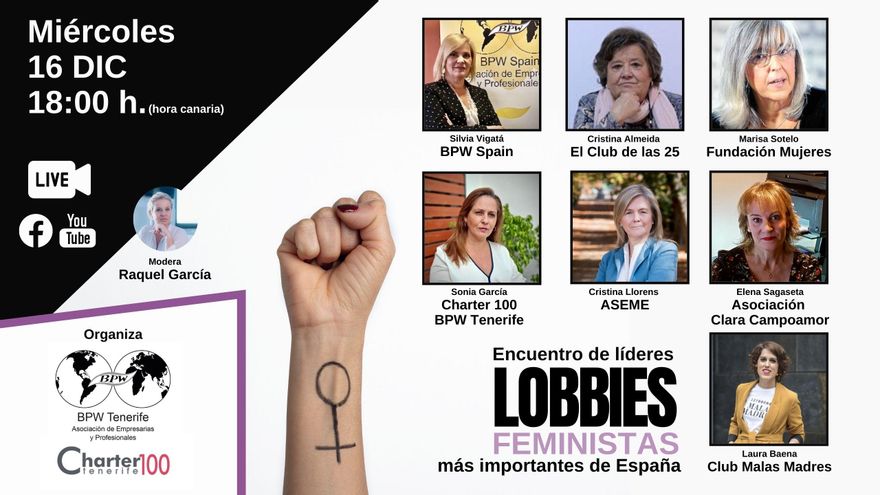 Charter 100-BPW Tenerife reúne a varias mujeres influyentes para abordar la lucha por los derechos de las mujeres
