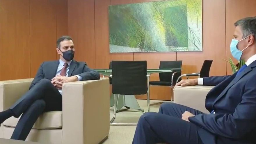 Reunión entre Pedro Sánchez y Leopoldo López.