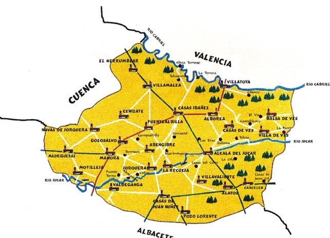 Mapa de La Manchuela