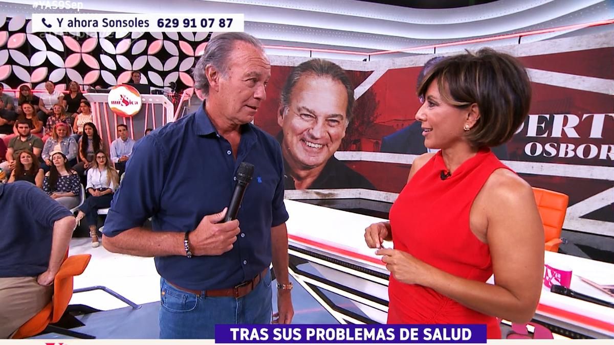 Bertín Osborne irrumpe en el plató de Sonsoles Ónega con un mensaje para Antena 3: "Volverá a ser mi casa"
