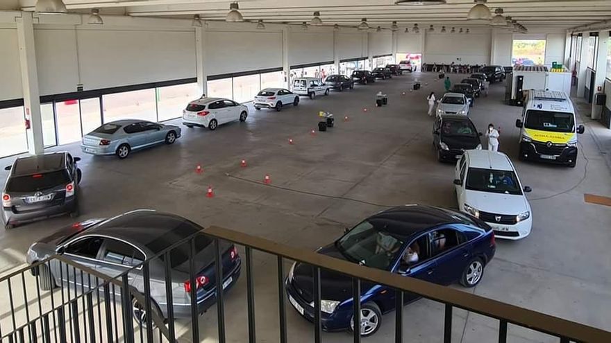 Punto de vacunación contra la covid en Villanueva de la Serena (Badajoz)