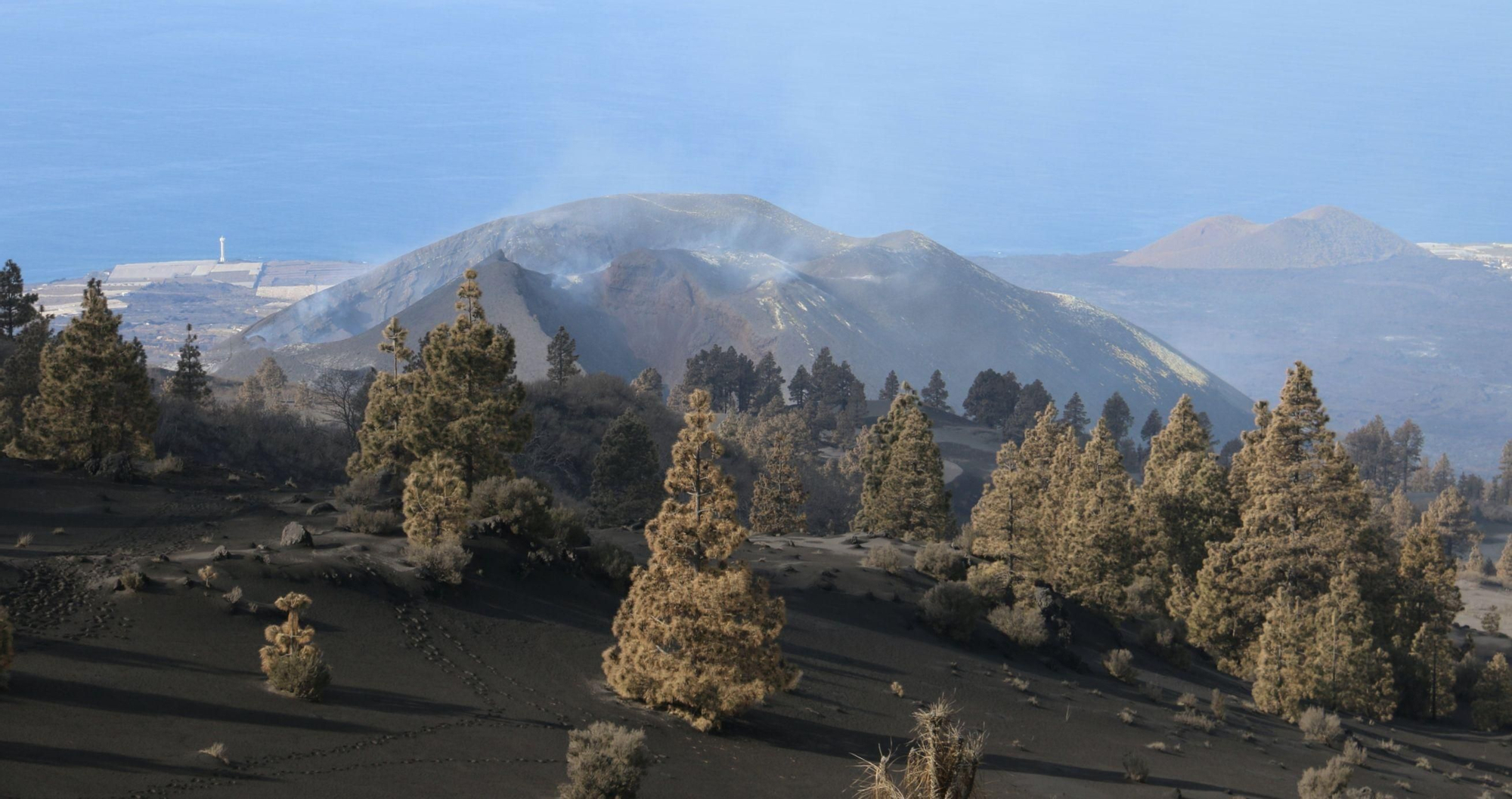 Las coladas del volcán sepultaron parte del Valle de Aridane.