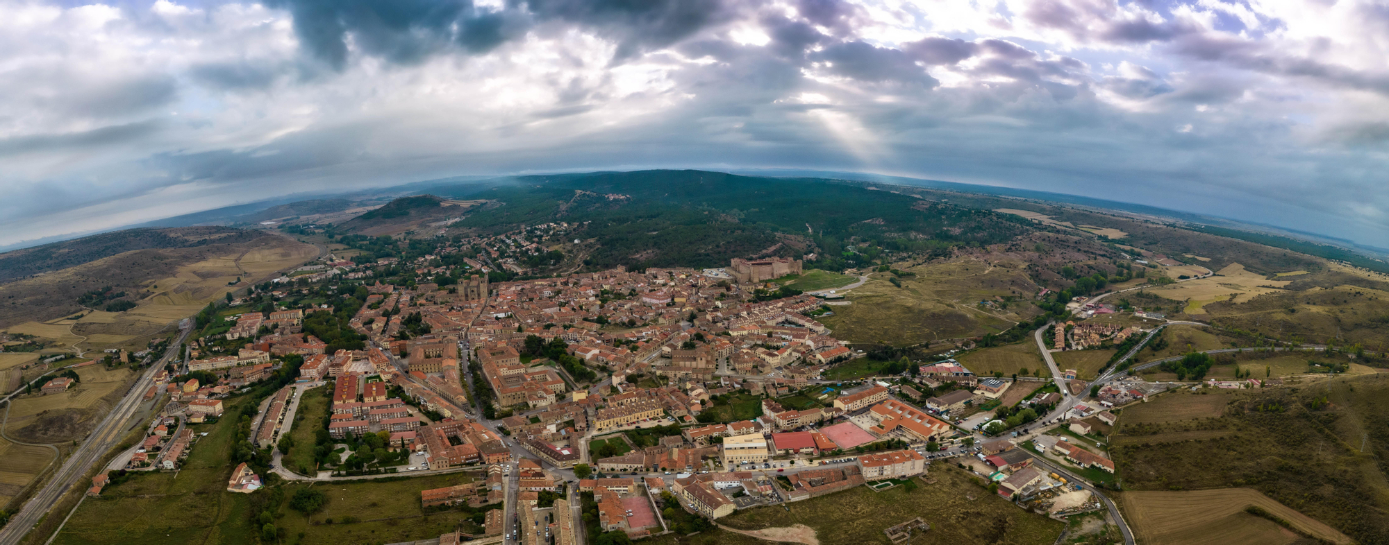 Vista aérea de la localidad de Sigüenza (Guadalajara)