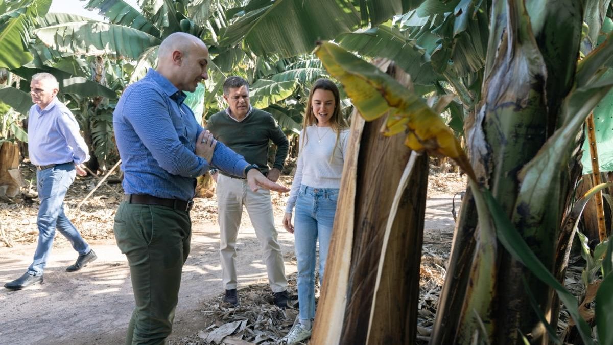 Momento de la visita a la finca.