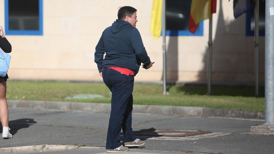 Mencey Navarro, a su llegada a los juzgados de San Bartolomé de Tirajana.