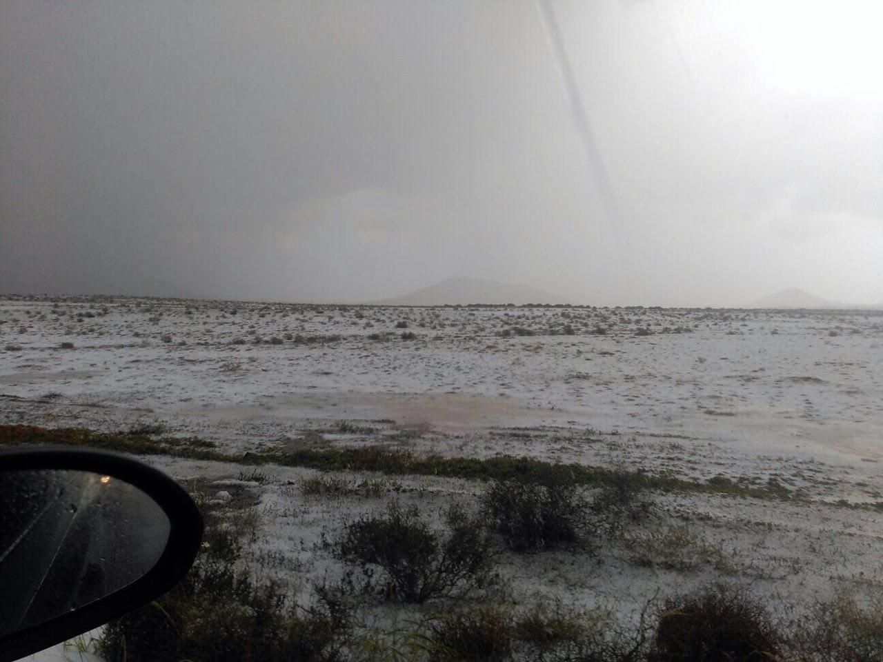 Granizo en Lanzarote.