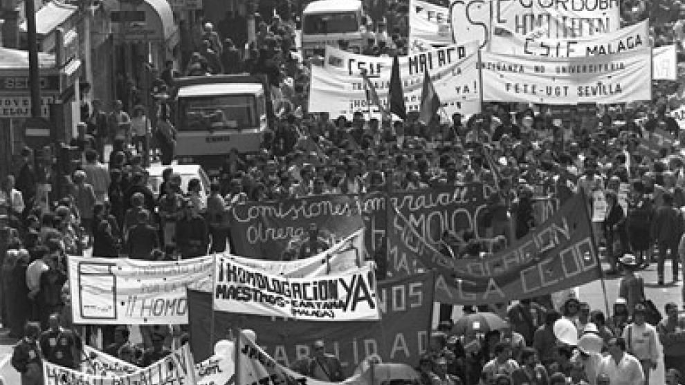 Imatge de la manifestació del 88, d'àmbit nacional.