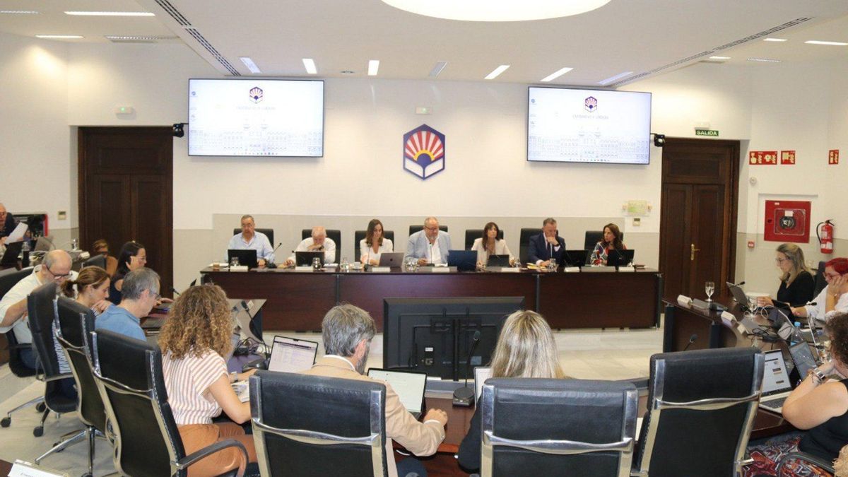 Reunión del consejo de gobierno de la Universidad de Córdoba.