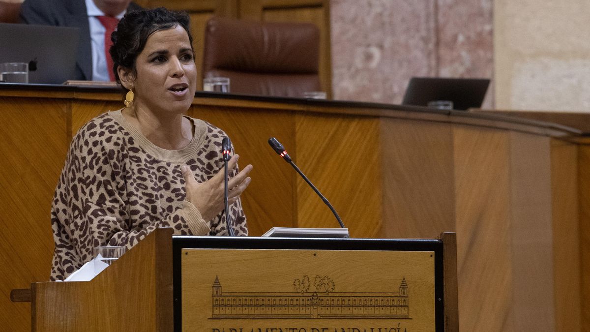 La portavoz parlamentaria del grupo Mixto María Teresa Rodríguez en el Debate de los presupuestos