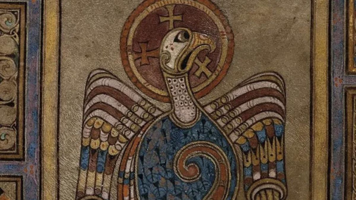 El Libro de Kells combina los Evangelios con imágenes y cartas muy detalladas.