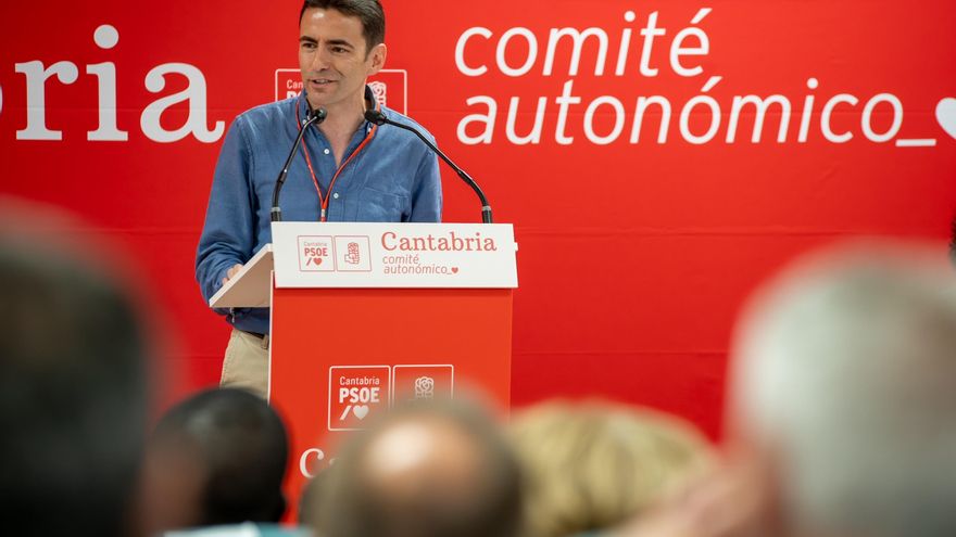 El secretario general del PSOE de Cantabria, Pedro Casares