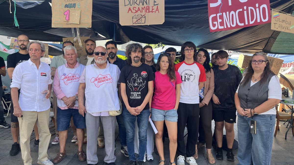 La acampada de Sevilla se encauza hacia el 11N: "No va a ser una huelga de Instagram, esto nos afecta a todos"