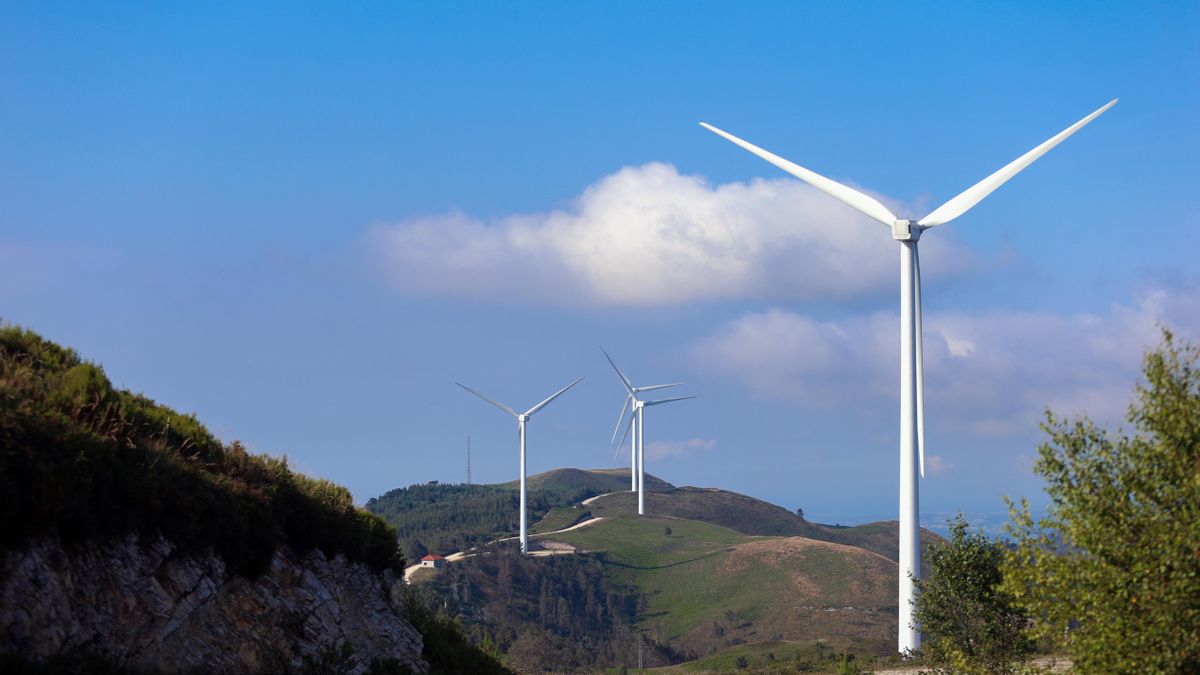 Aerogeneradores en La Degollada, en Las Regueras. 