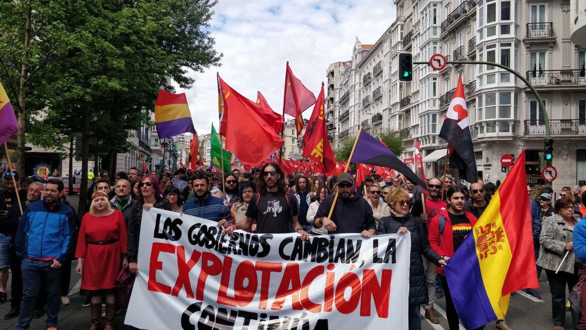 Imagen de la manifestación del Primero de Mayo del año pasado. | ANDRÉS HERMOSA