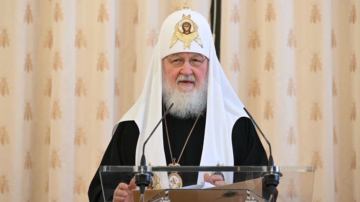 El patriarca Kirill de Moscú durante un discurso de Pascua el pasado abril.