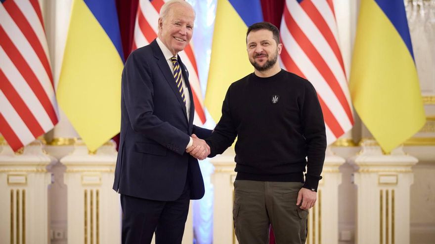Biden visitó Kiev por sorpresa antes del primer aniversario del inicio de la invasión rusa