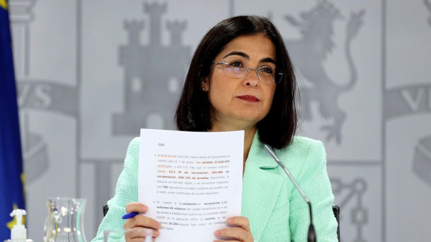 La ministra de Sanidad, Carolina Darias, en una imagen de archivo. EFE/Kiko Huesca