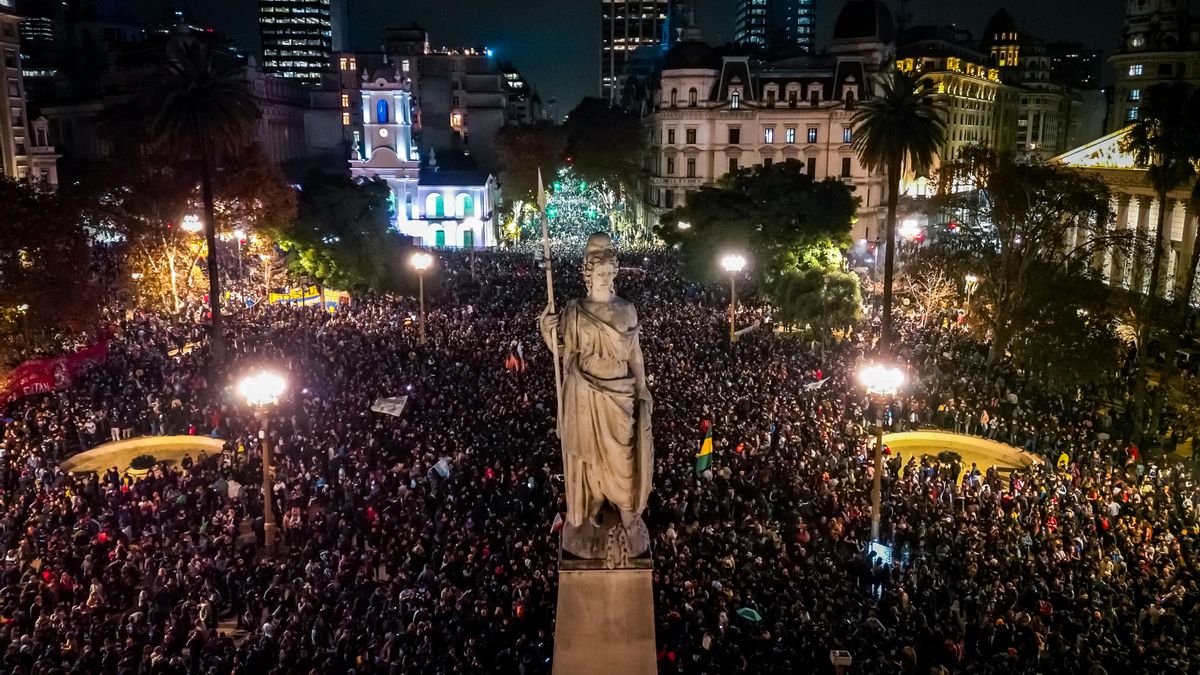 La despedida del Indio Solari en Plaza de Mayo