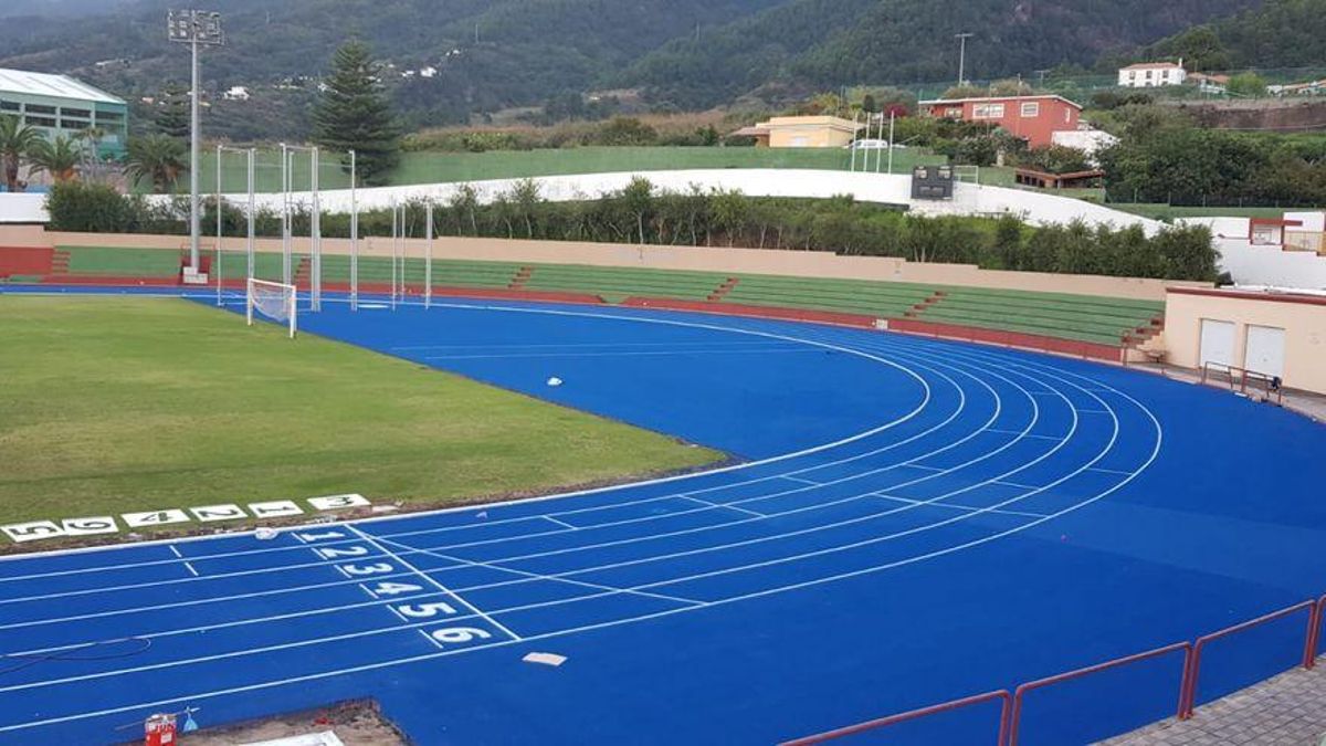 Imagen cde la pista de atletismo de la Ciudad Deportiva de Miraflores.
