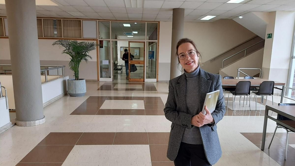 La catedrática de Geografía Humana de la Universidad de León Paz Benito, en la Facultad de Filosofía y Letras. 