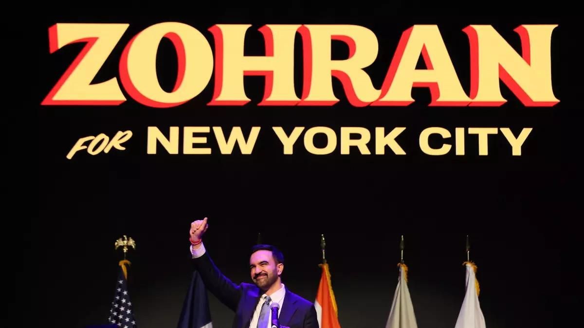Zohran Mamdani, en su discurso, el 4 de noviembre, en Brooklyn, Nueva York.