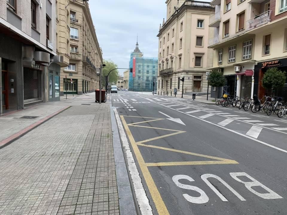 La calle Olaguíbel de Vitoria