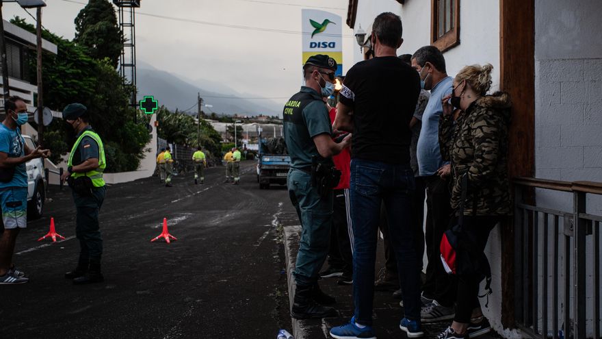 El cruce de La Laguna antes de la llegada de la lava en septiembre