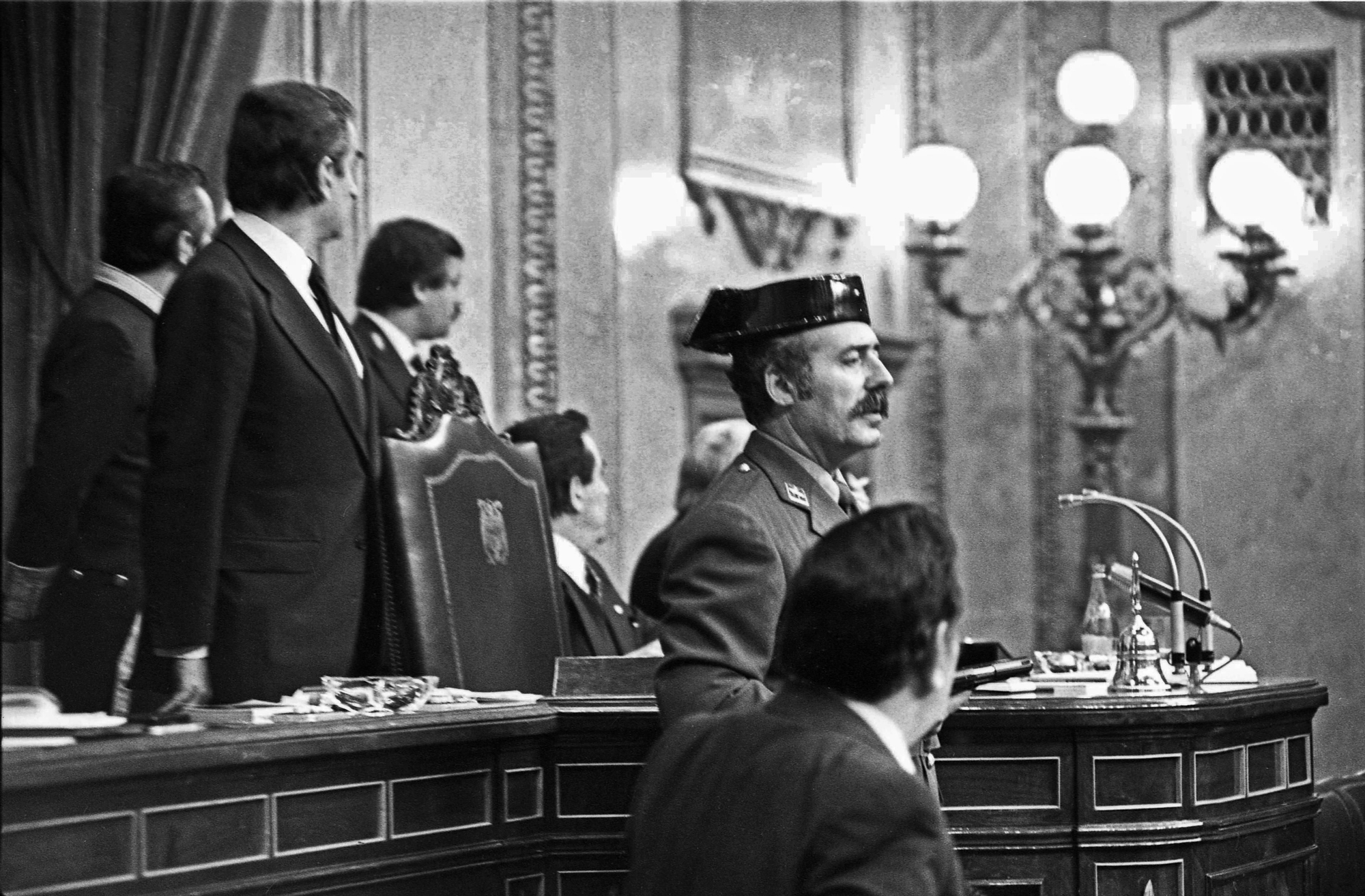 Archivo - 23 FEBRERO 1981 - MADRID, ESPAÑA: El teniente coronel de la Guardia Civil, Antonio Tejero, accede al Congreso de los Diputados durante la segunda votación de investidura de Leopoldo Calvo Sotelo como presidente del Gobierno.