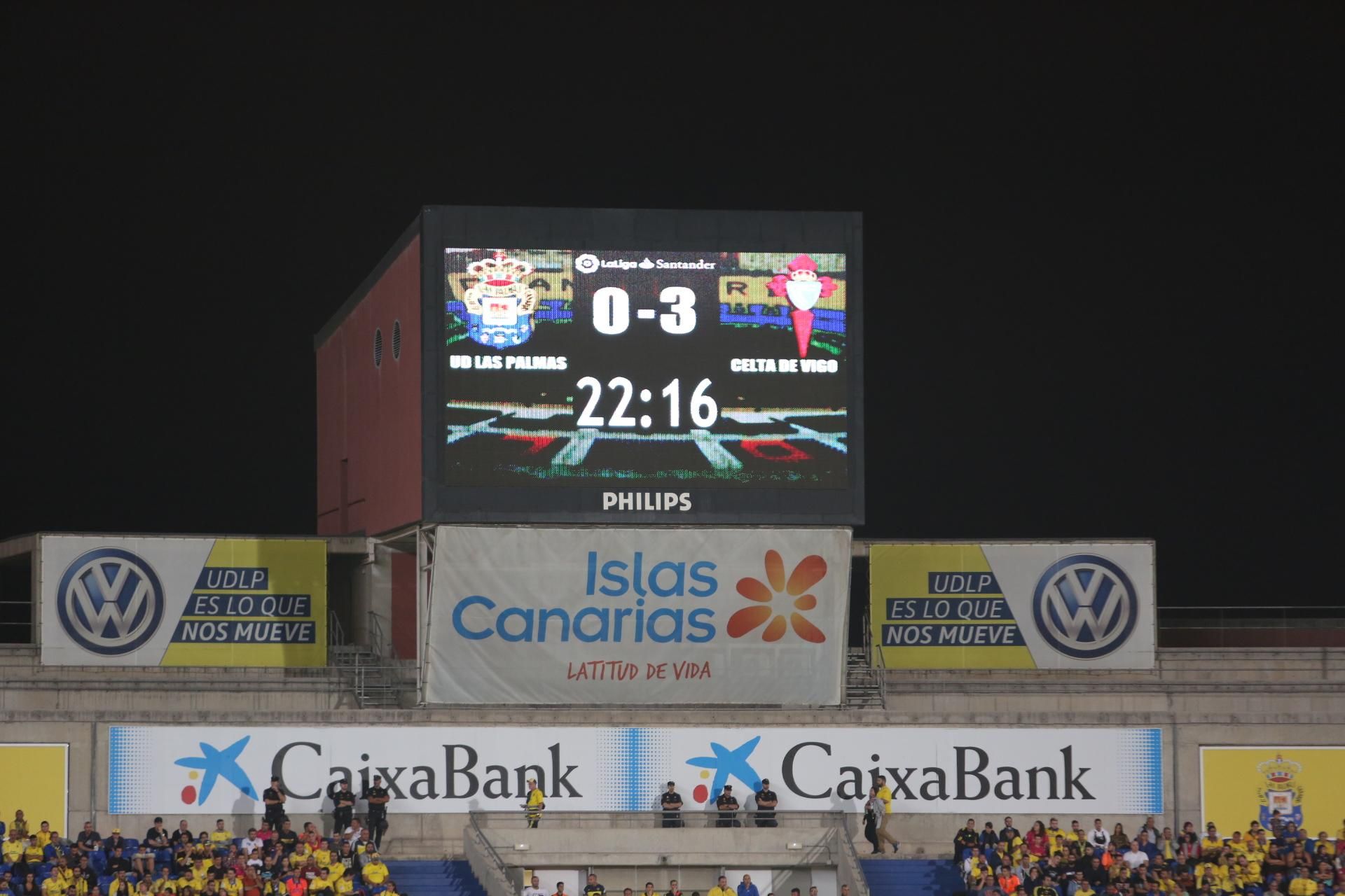 Imágenes del partido disputado en el Estadio de Gran Canaria entre la UD Las Palmas y el Celta de Vigo. Alejandro Ramos.