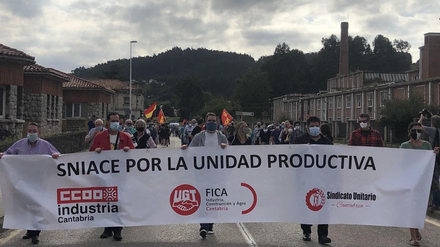 Manifestación de Sniace
