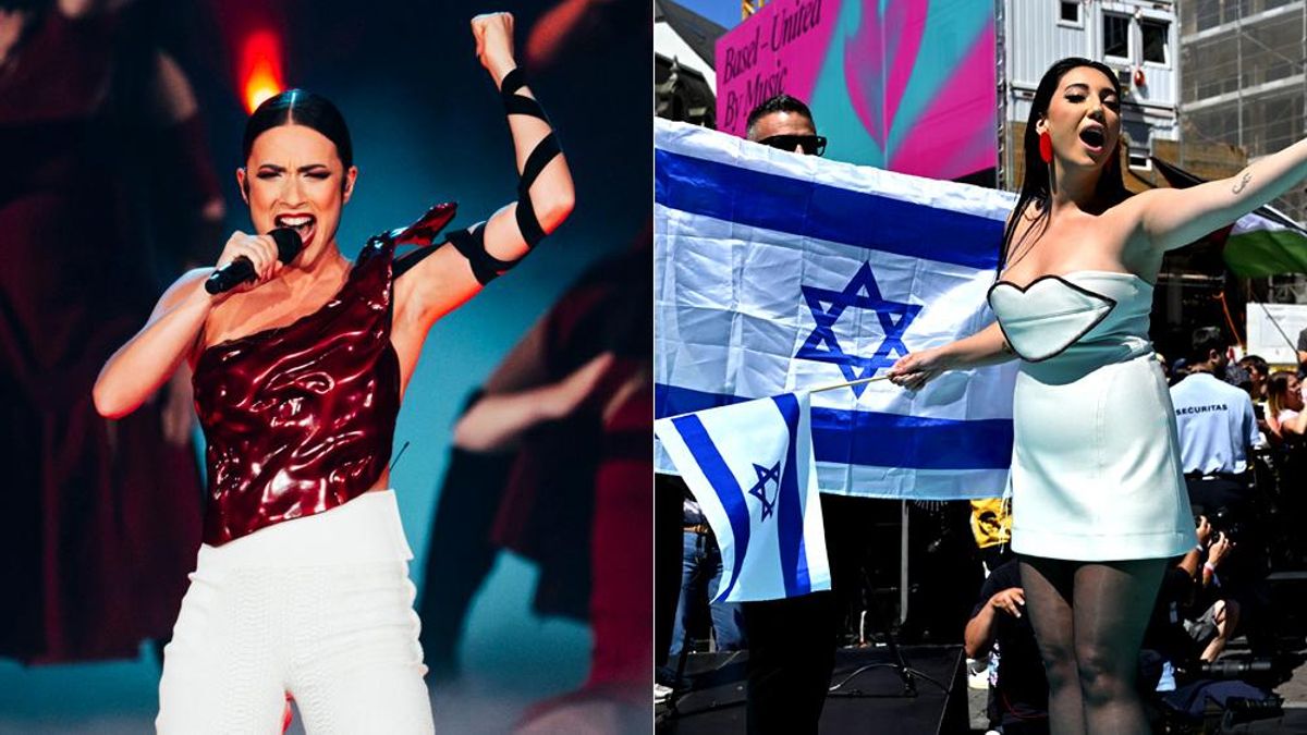 Blanca Paloma en Eurovisión 2023, y Yuval Raphael en la alfombra turquesa de Basilea 2025