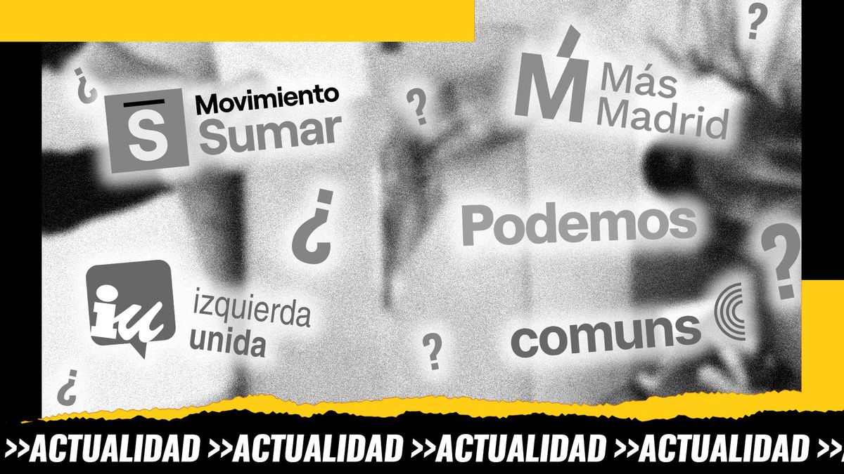 Los logotipos de los partidos nacionales a la izquierda del PSOE junto al de Comuns, que forma parte de Movimiento Sumar