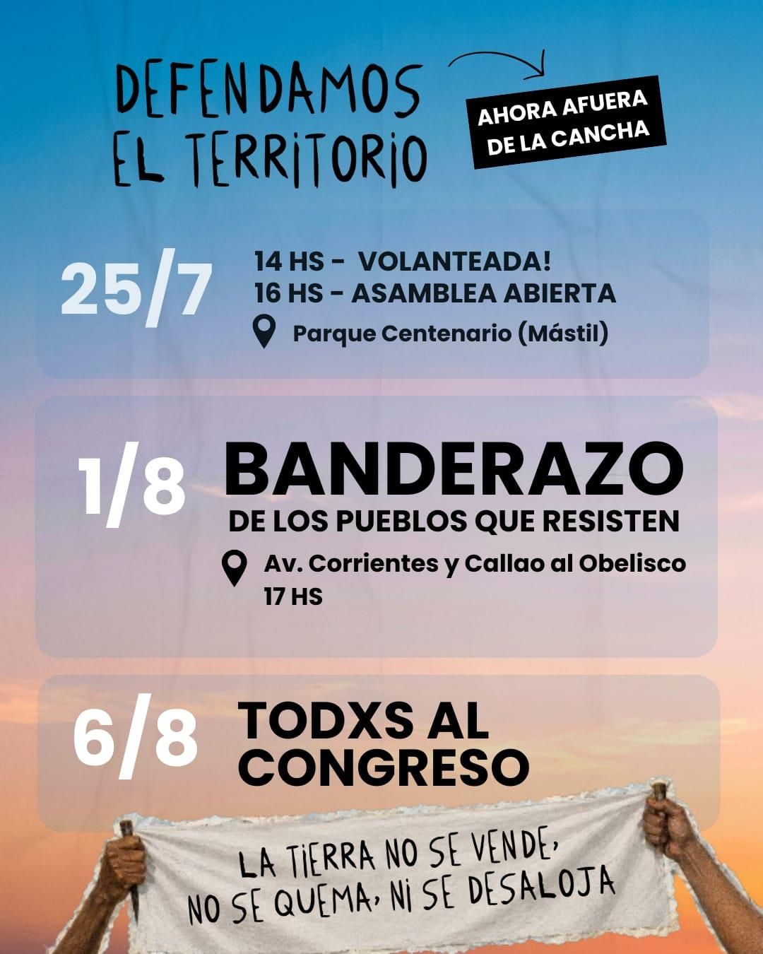En CABA habrá manifestaciones contra la reforma a la ley de Tierras este sábado y el jueves.