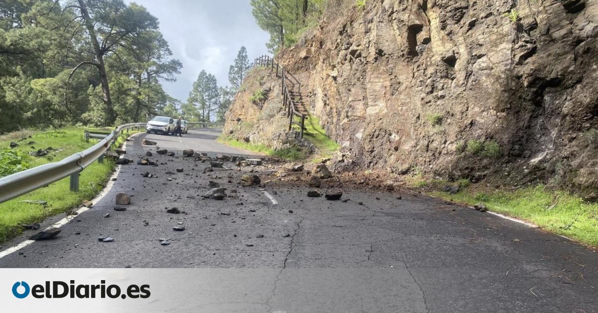 El Gobierno de Canarias declara la prealerta por riesgo de desprendimientos