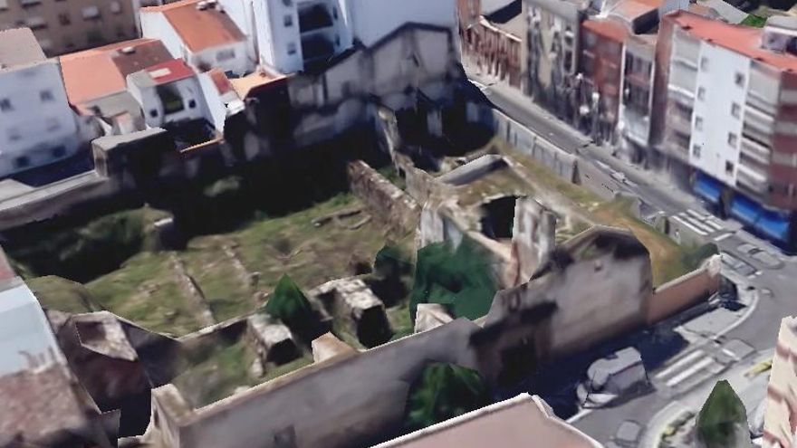 Vista satélite del convento de San Andrés en Mérida