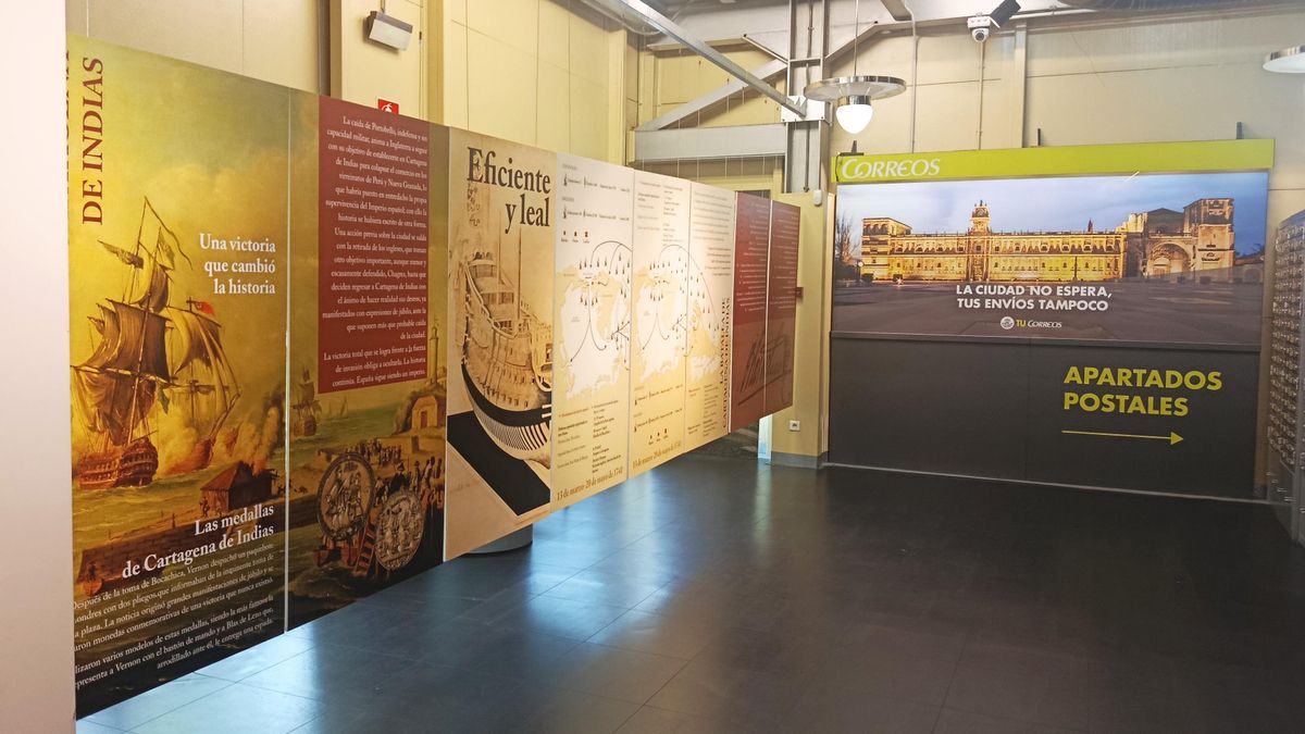 Correos acoge en la oficina principal de León una exposición dedicada a la figura de Blas de Lezo