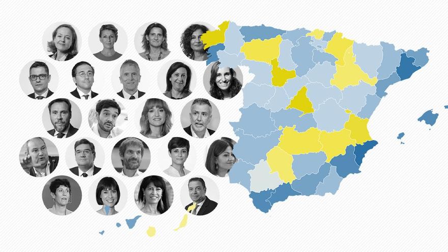 El desequilibrio geográfico del nuevo Gobierno: tres ministros madrileños por cada uno andaluz