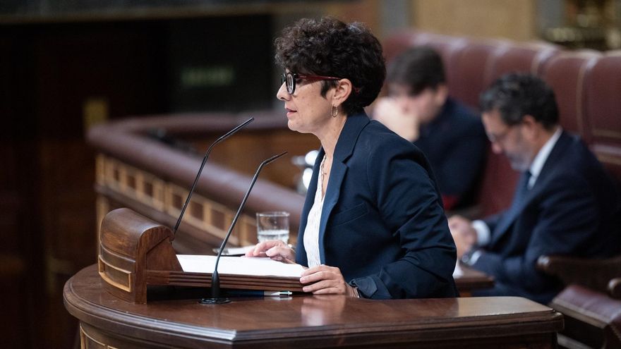 La portavoz del PNV en el Congreso, Maribel Vaquero, interviene durante una sesión plenaria, en el Congreso de los Diputados, a 2 de octubre de 2026, en Madrid (España). Jesús Hellín / Europa Press