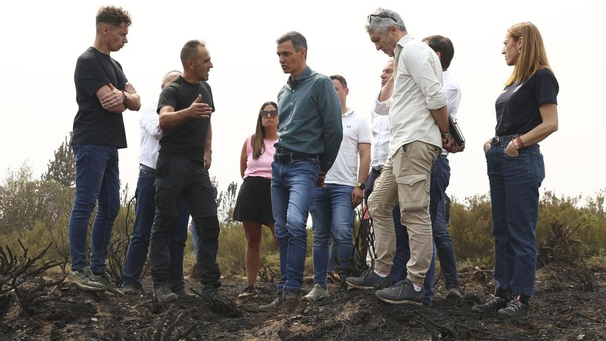 Sánchez se desplazará este martes a zonas afectadas por el incendio de  Jarilla (Cáceres)
