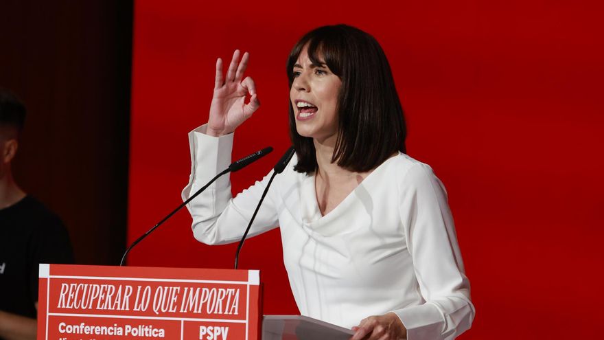 La secretaria general del PSPV-PSOE, la ministra Diana Morant, clausura la conferencia política de los socialistas valencianos.