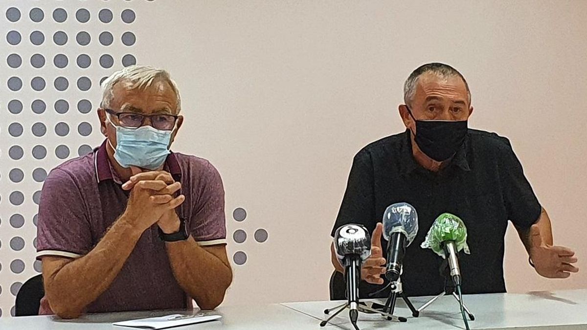 Joan Ribó y Joan Baldoví durante la rueda de prensa.