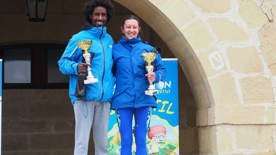 Maite Íñigo y Biruk Rubio ganan la Media Maratón del Camino