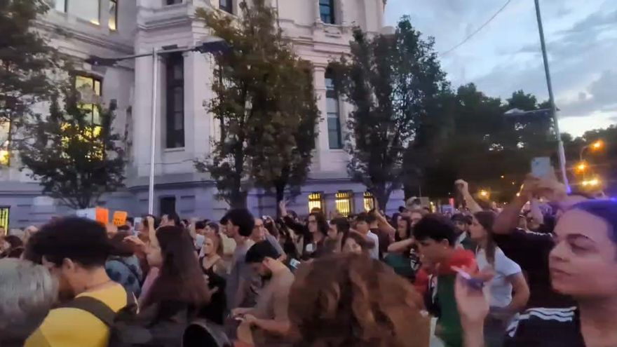 Cacerolada en Madrid.