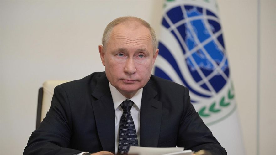 El presidente de Rusia, Vladímir Putin, en una conferencia telemática