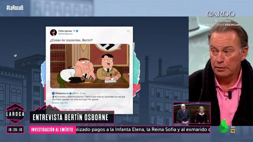 Bertín Osborne contesta a Pablo Iglesias: "Si no le ha sentado bien, que se rasque"