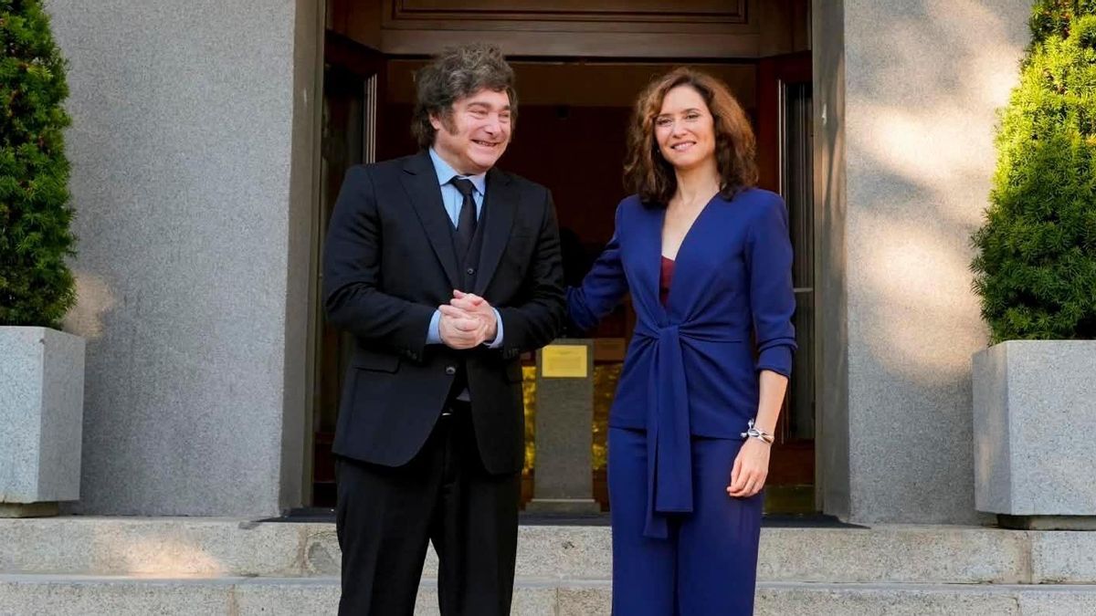 Javier Milei e Isabel Díaz Ayuso, en Madrid.