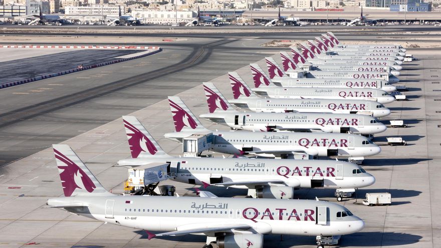 Archivo - Aviones de Qatar Airways